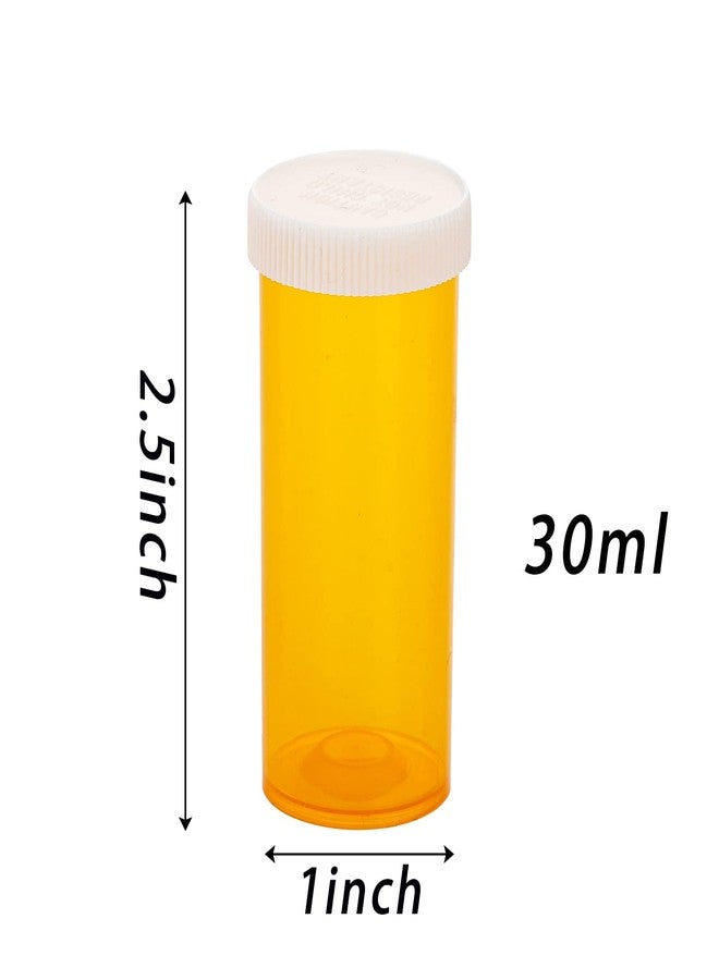 SOUJOY 100 Pack Empty Pill Bottles, 8 Drams Prescription Medicine Vials with Caps, Multi Use Medicine Container for Pill, Crafts, Candy, Supplements and More - Image 2